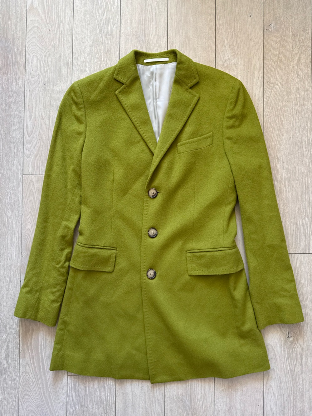 Marzoni Made in Italy Chartreuse Tailored Coat Women’s EU Size 38/ US 6/Small